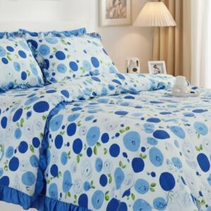 Kit Colcha Estampado Azul