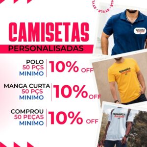 Camisetas Customizaveis bordados