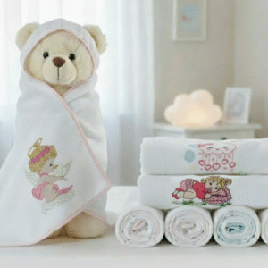 Toalhas com Capuz para Meninas - 100% algodão - Bordado